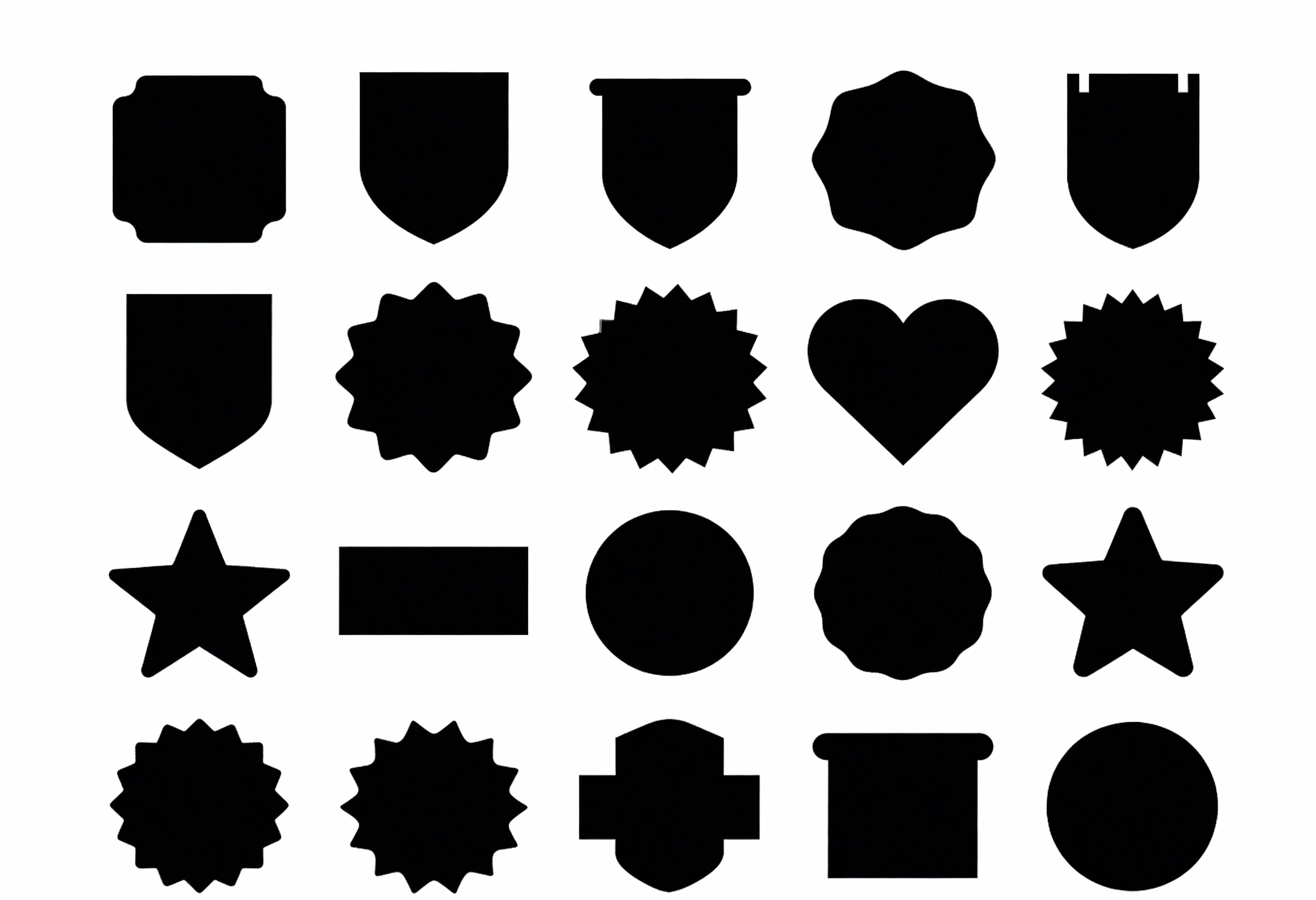 Badge Shapes SVG Clipart