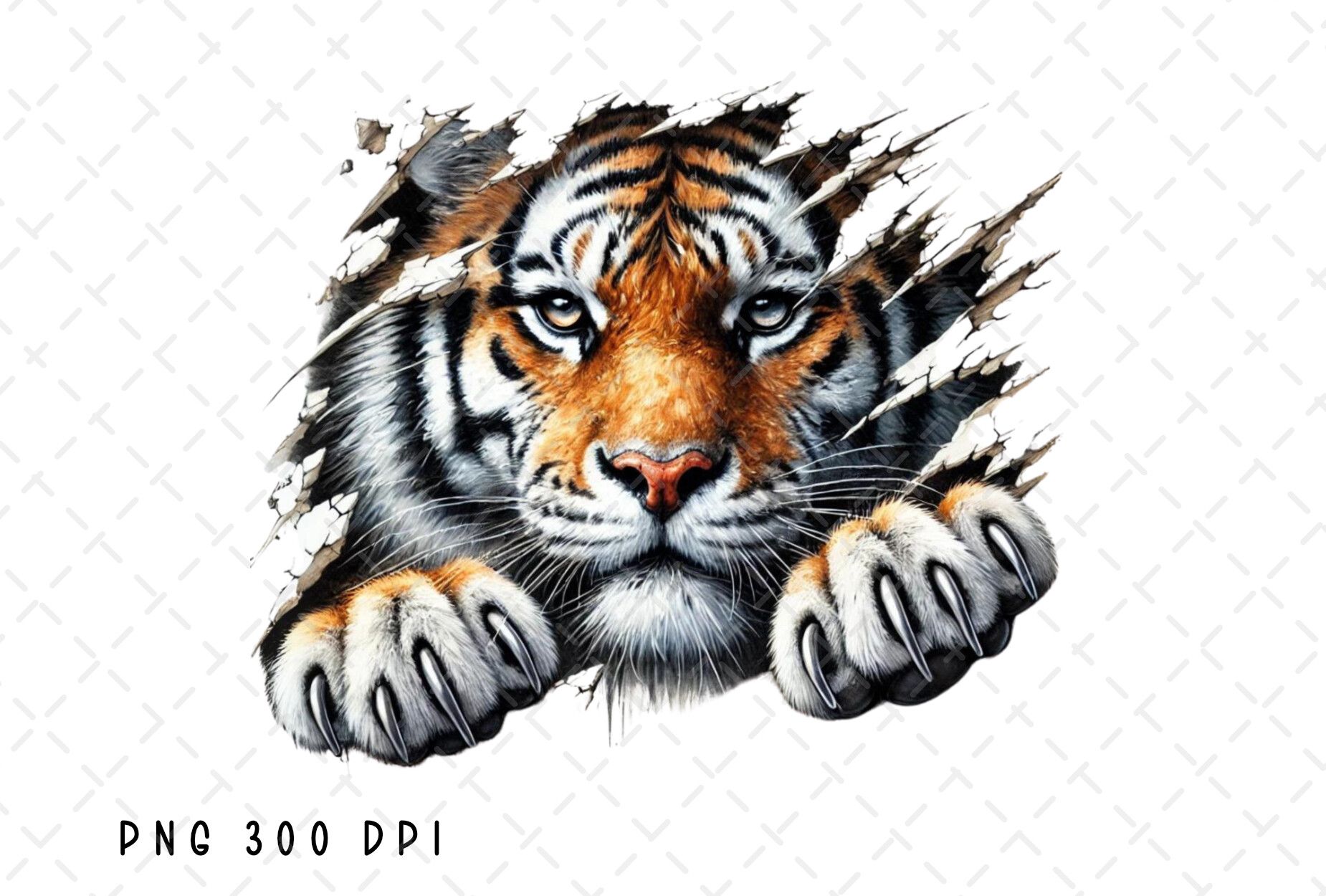 Tiger Face Watercolor Tigers Scratch PNG